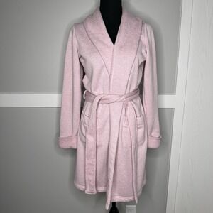 Victoria's Secret Pink Soft Knit Robe Small Belted Bathrobe Cozy‎ Loungewear